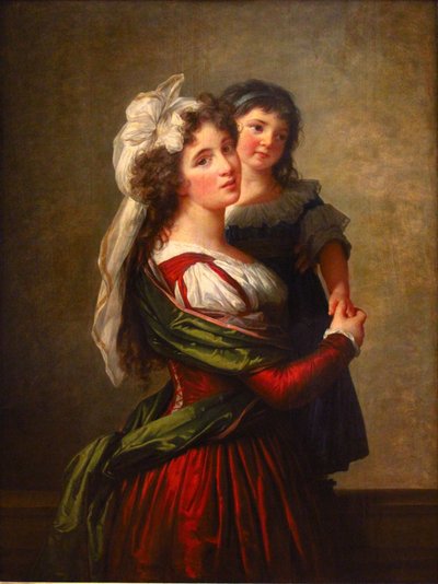 Madame Rousseau and Her Daughter by Elisabeth Louise Vigee Lebrun